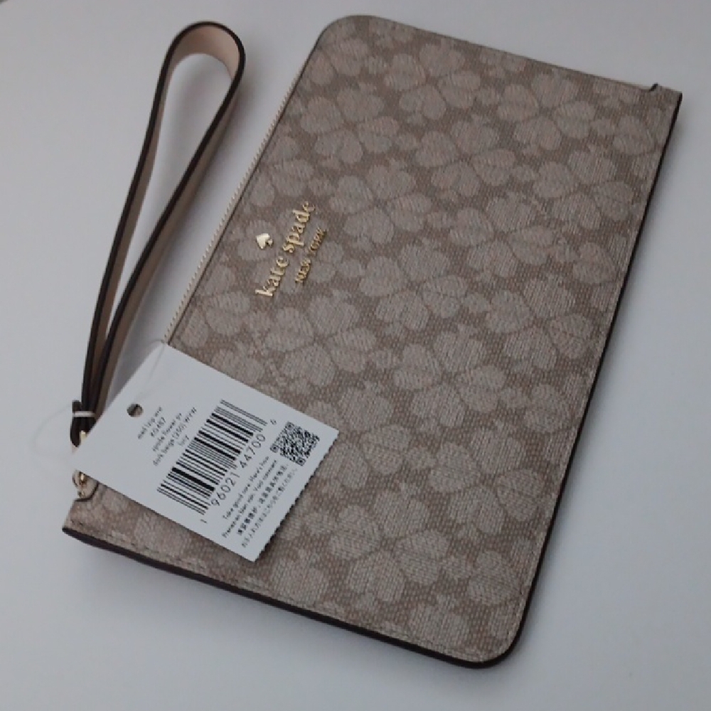 Kate Spade Beige Floral Wristlet Clutch - Picture 3 of 7